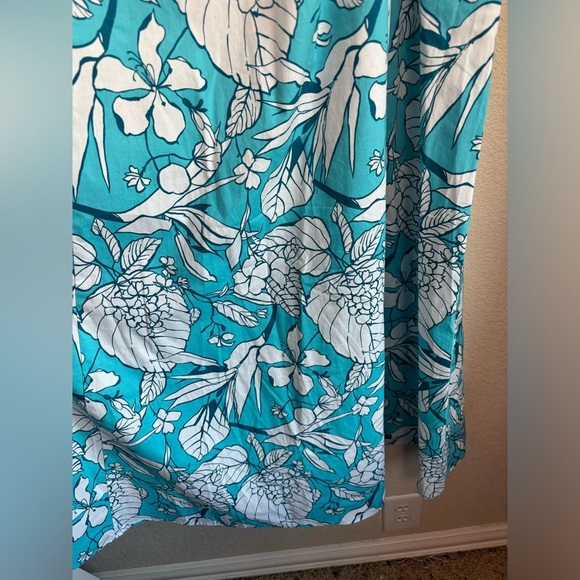 NWT Lane Bryant Moana Tropical Floral One Shoulder Pocketed Midi Dress 20 - Picture 8 of 10